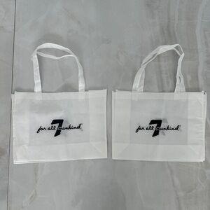Two 7 for All Mankind Tote Bags with Logo